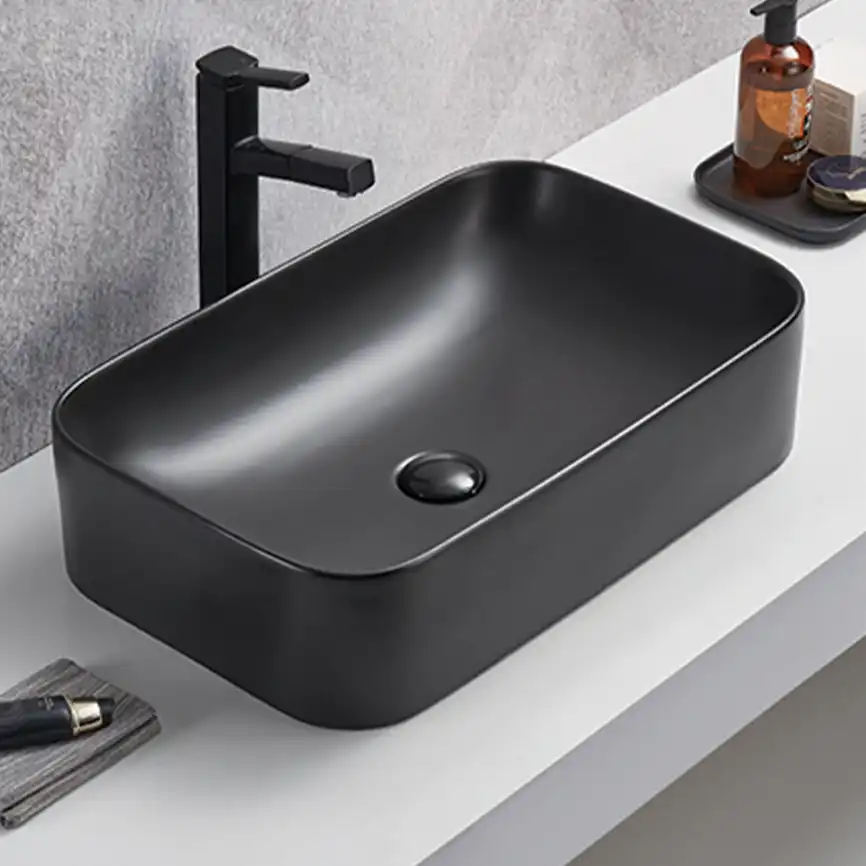 Раковина AVS Скарлет 61x38 черная матовая фото 3