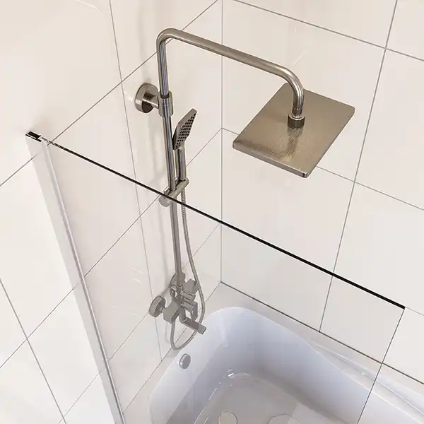 Шторка для ванны Mirsant Clear 80 см, УТ000065062, профиль Хром, стекло Прозрачное фото 2