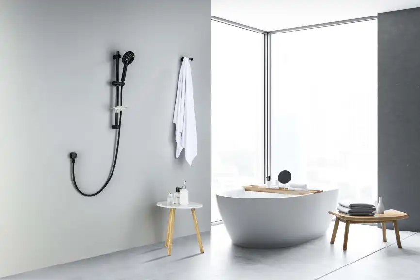 Душевой гарнитур Aquatek ОБЕРОН AQ2014MB, Черный матовый фото 7