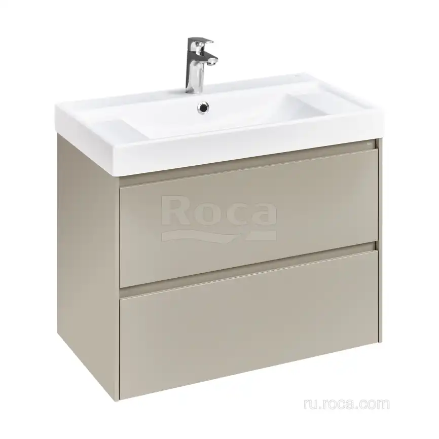 Тумбы под раковину Roca Ona 80 A857630510 подвесная, цвет, Бежево-серый матовый фото 1