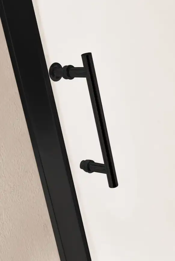 Душевая дверь Cezares ECO 120 см, ECO-O-BF-1-120-C-NERO, профиль Хром, стекло Прозрачное фото 4