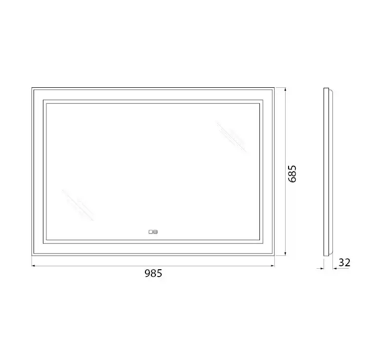 Зеркало BelBagno SPC-KRAFT-985-685-TCH-WARM фото 9