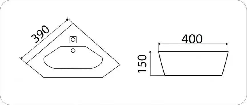 Умывальник CeramaLux 7012J 390х400х150 Подвесная цвет Белый фото 2