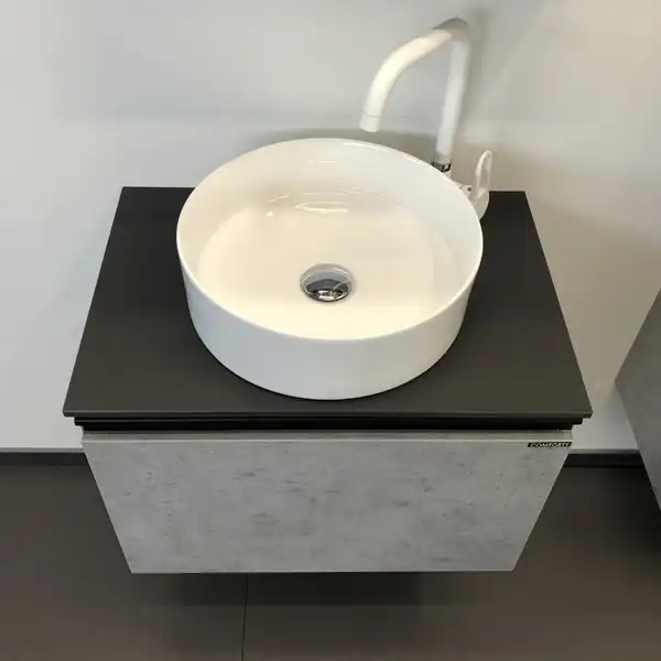 Тумба с умывальником Comforty Эдинбург 60 Бетон светлый, 00-00002782 фото 3