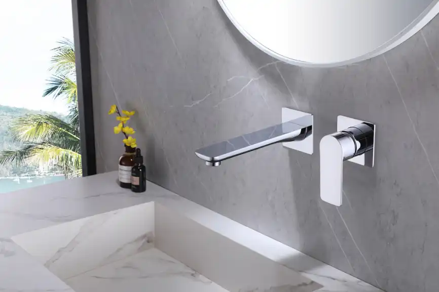 Смеситель для раковины Abber Weiss Insel AF8082 встраиваемый, с внутренней частью, Хром фото 2