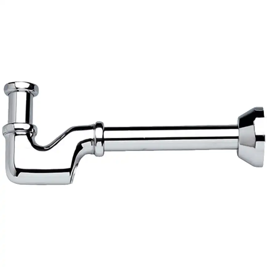 Сифон универсальный AZARIO AZ-110-CHR литой, без выпуска, G 1 1/4 латунь, хром фото 1