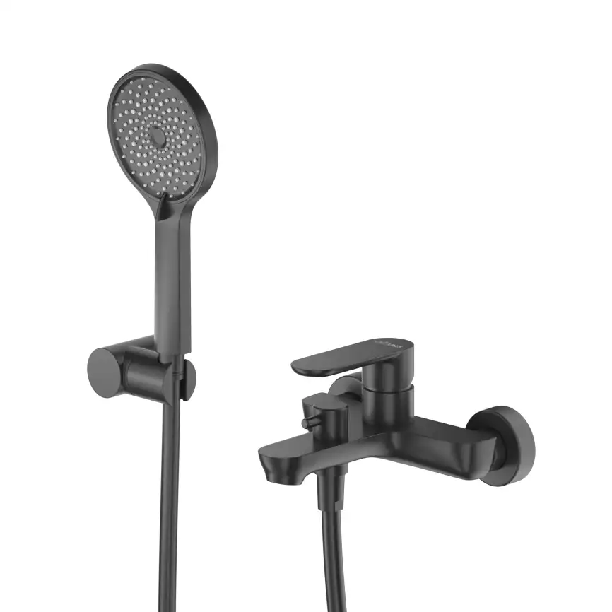 Смеситель для ванны и душа Cezares STYLUS-VD-NOP, Черный матовый фото 1