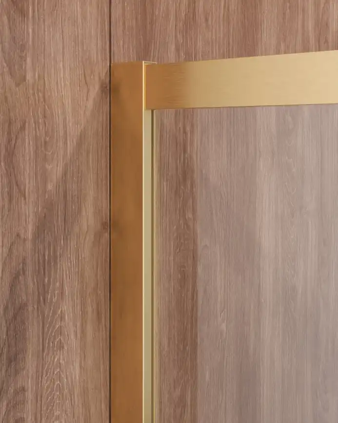 Душевой уголок CEZARES MOLVENO-A-2-100-C-BORO-IV стекло Прозрачное, профиль Брашированное золото фото 5