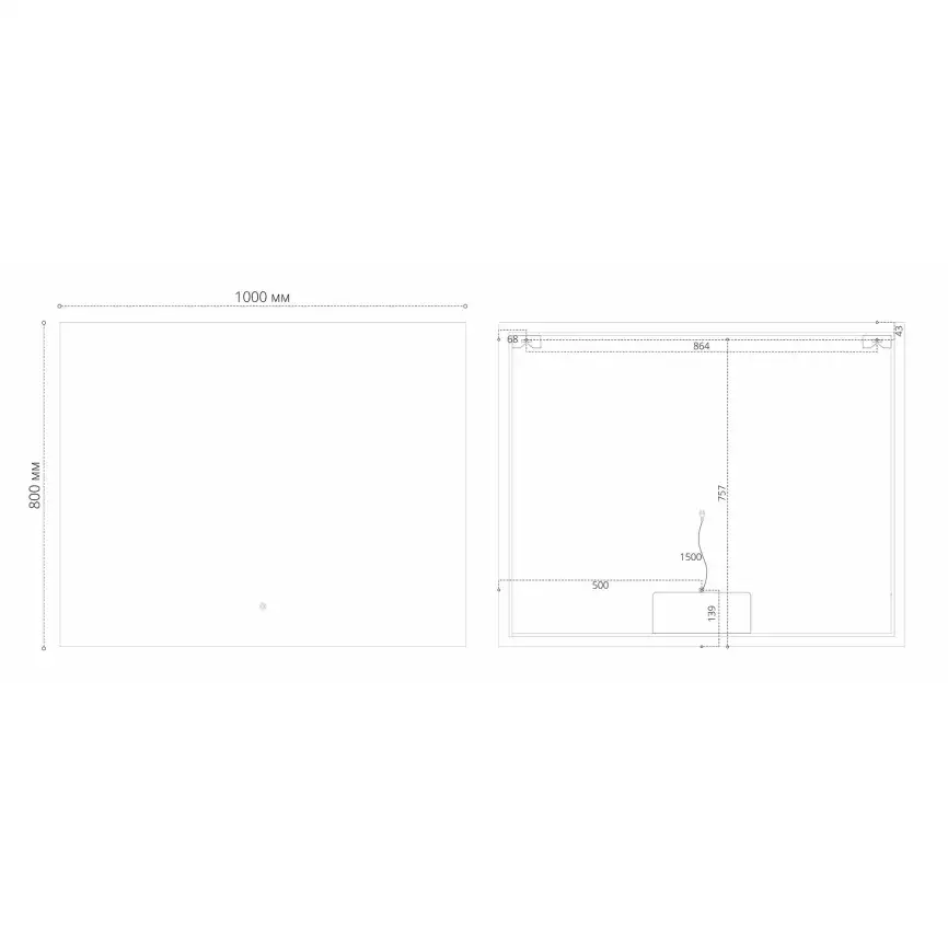 Зеркало Grossman PRAGMA-норма 100х80 1810080 с подстветкой, сенсорный выключатель, с подогревом фото 3