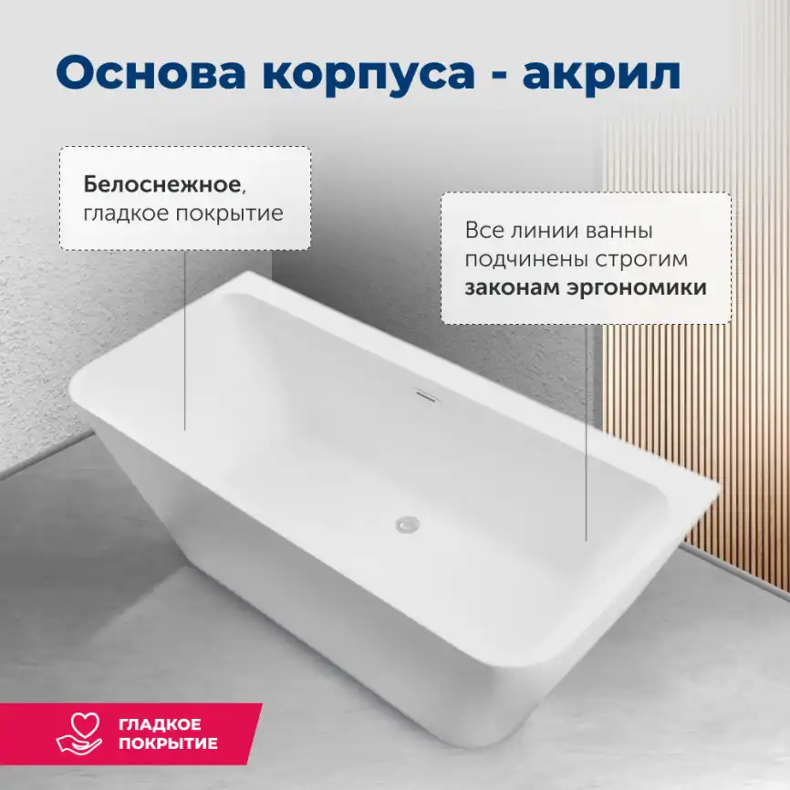 Акриловая ванна Aquanet Family Perfect 170x75 13775 Matt Finish 260056 фото 3