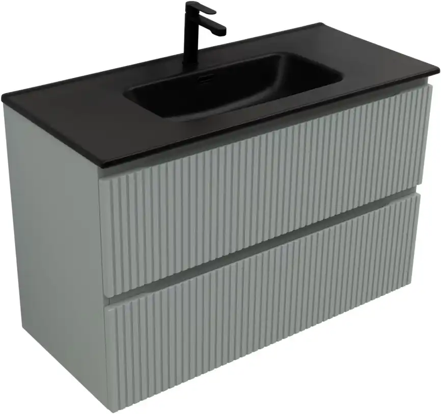 Тумба под раковину Aquanet Джейн (Flat) 100 мисти грин, подвесная, 335436 фото 5