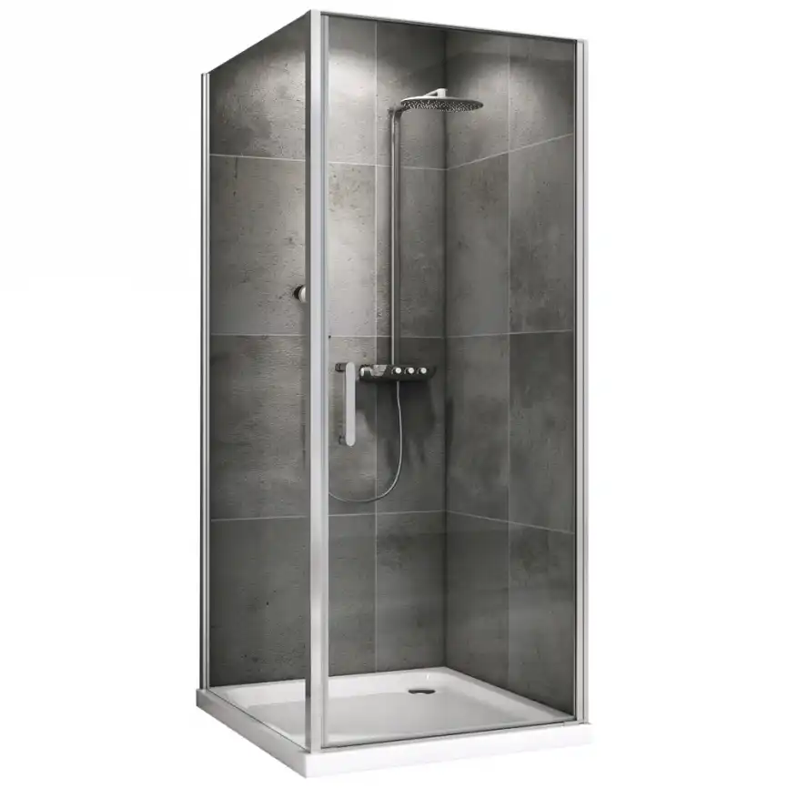 Душевой уголок ABBER Sonnenstrand 100х100 см, AG04100-S100, профиль хром, стекло прозрачное фото 1