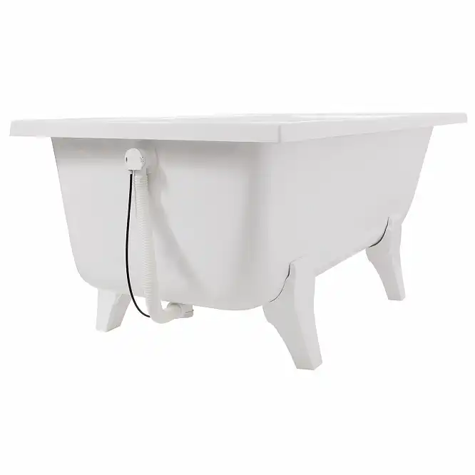 Ванна из литьевого мрамора  Aqua de Marco MALTA 157х77 с каменными ножками Белая 1160WMAL фото 7