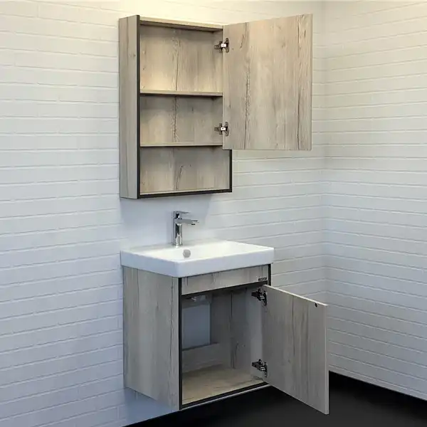 Тумба с умывальником Comforty Вена 55 Дуб дымчатый, 00-00008928 фото 7