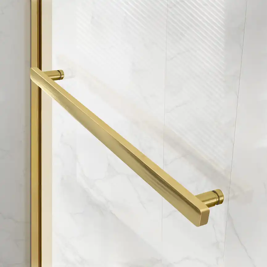 Душевая дверь Vincea Slim Soft 110 см, VDS-1SS110CLG, профиль Брашированное золото, стекло Прозрачное фото 2