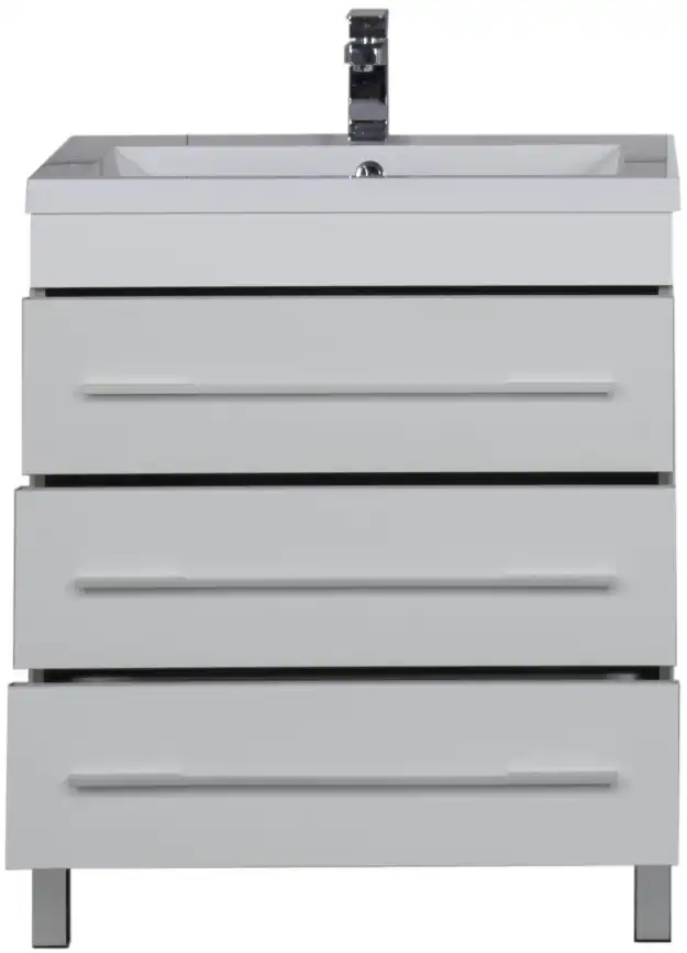 Тумба под раковину Aquanet Верона 75 белый (напольная 3 ящика) 178254 фото 8