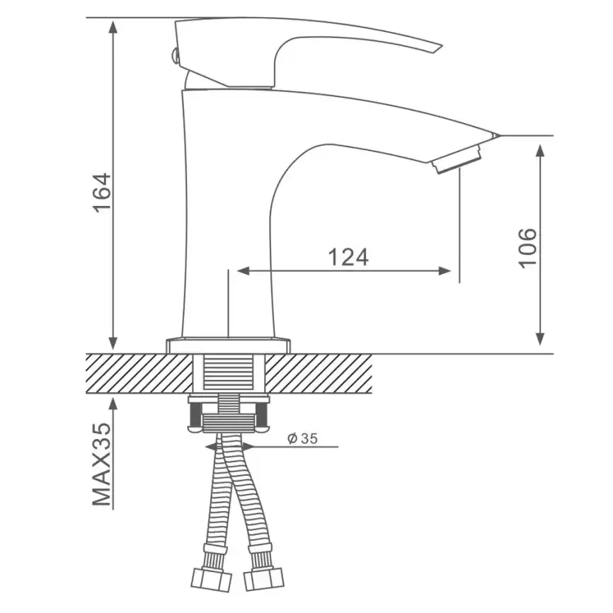 Смеситель для раковины Gappo G1007, Хром фото 11