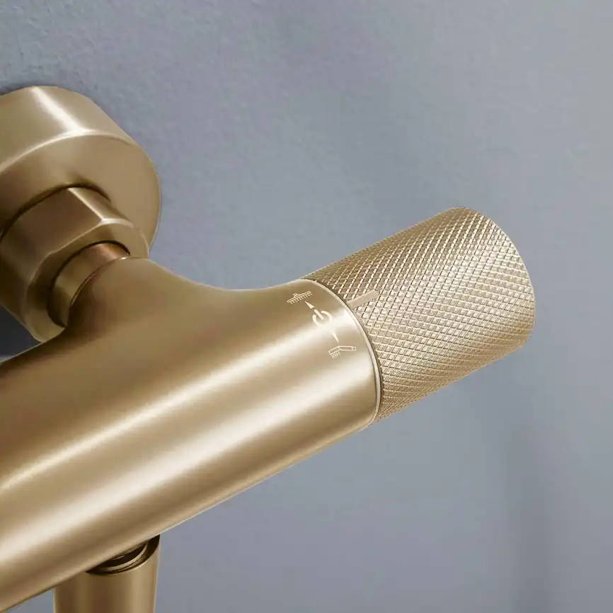 Душевая система  Vincea Desire VSFS-1D0TBG VSFS-1D0TBG  с термостатом, брашированное золото фото 3