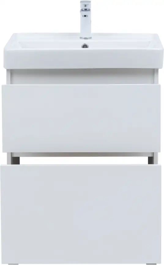 Тумба под раковину Aquanet Вега 60 напольная, белый глянец, 344121 фото 7