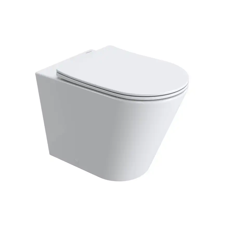 Унитаз приставной BelBagno FLAY-TOR BB1003CB-TOR/SC безободковый с сиденьем и смывом TORNADO фото 1