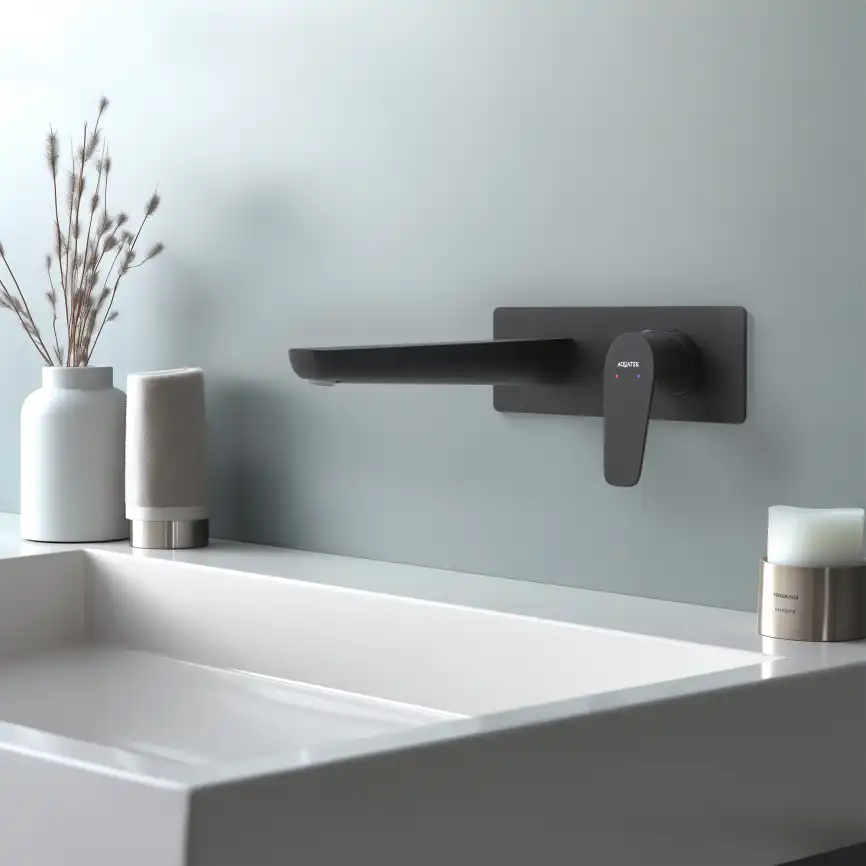 Смеситель для раковины Aquatek Бетта AQ1113MB встраиваемый, с внутренней частью, Черный матовый фото 4