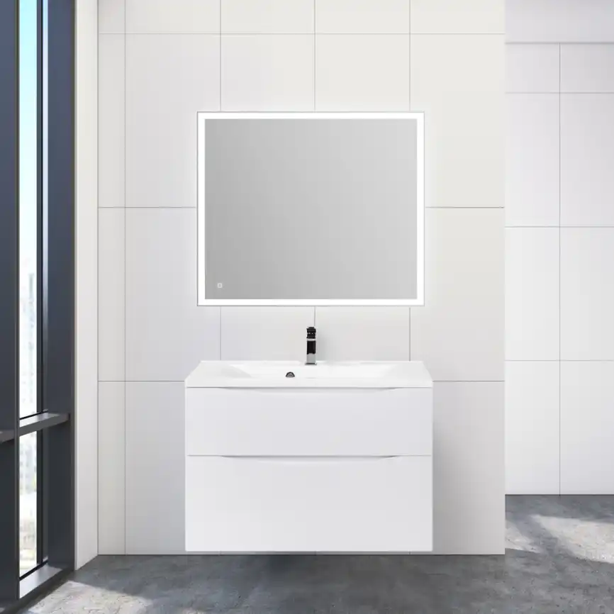 Тумба под раковину BelBagno MARINO-H60-800-2C-SO-BL-P подвесная Bianco Lucido фото 15