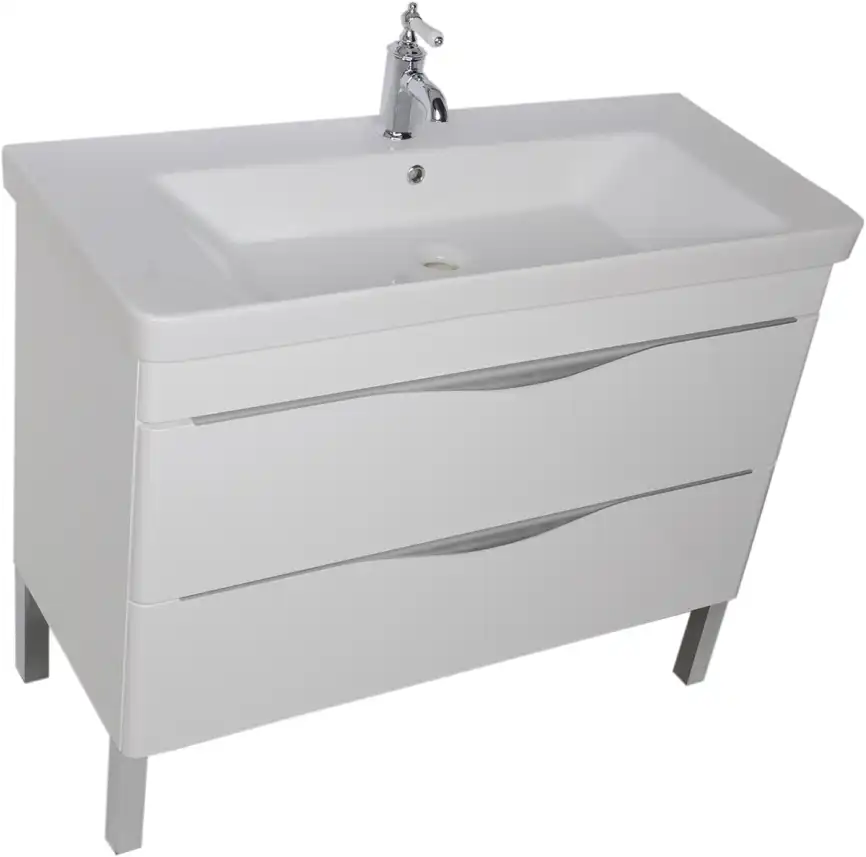 Раковина Sanovit LUXURY 105 11105-KL прямоугольная, Белая глянцевая фото 3