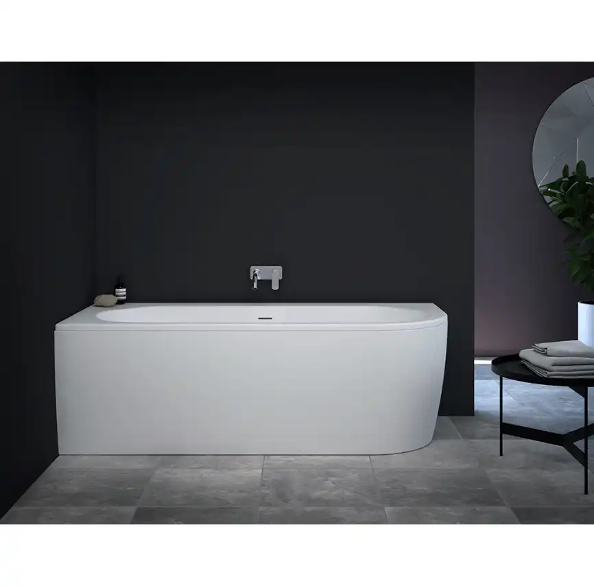 Акриловая ванна CEZARES SLIM CORNER-180-80-60-L-W37-SET, Белая фото 3