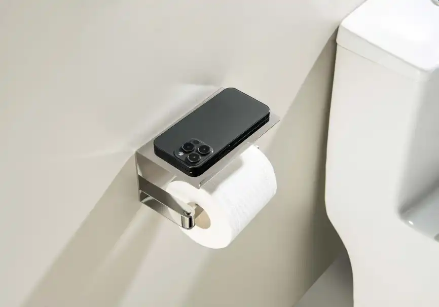 Держатель туалетной бумаги Aquatek Либра AQ4929CR с полкой, Хром фото 3