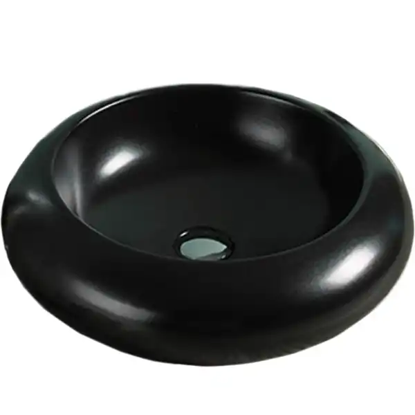 Раковина накладная CeramaLux 460х460х120 7031AMB, цвет Черный фото 4