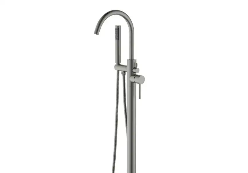 Напольный смеситель для ванны Aquatek Европа AQ1345BGM, Оружейная сталь фото 3