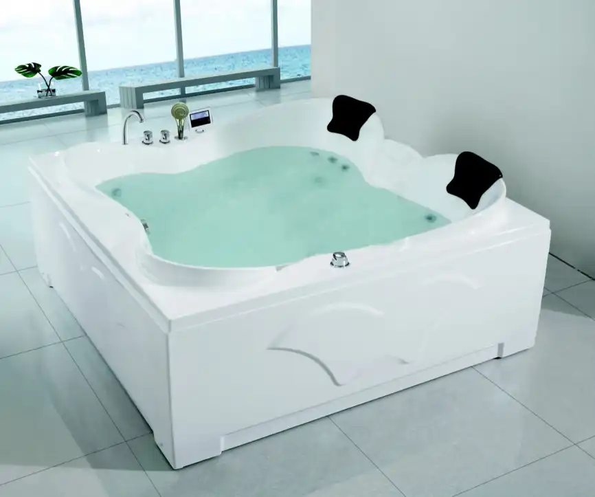 Акриловая ванна Gemy G9089 K R 187х187 с гидромассажем, правая фото 2