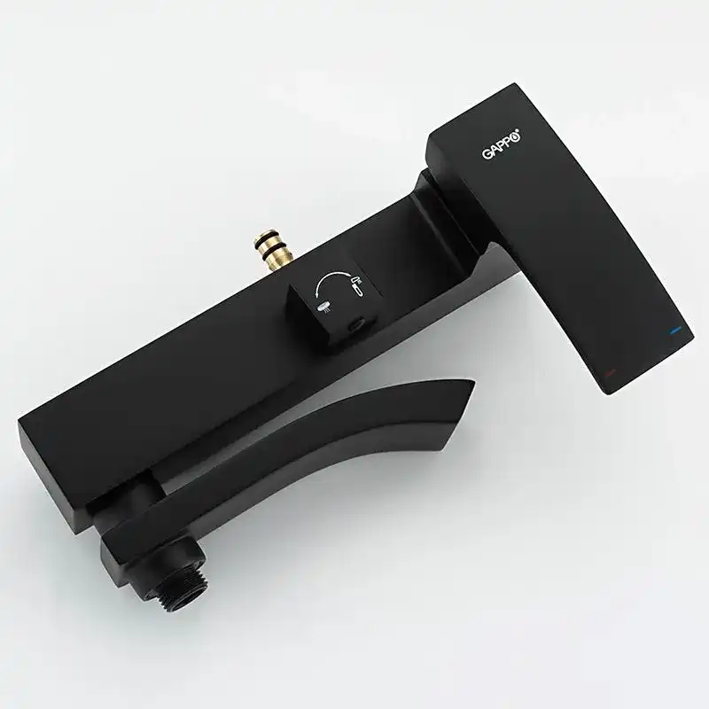 Душевая система Gappo G2407-6 с поворотным изливом, Черный матовый фото 3