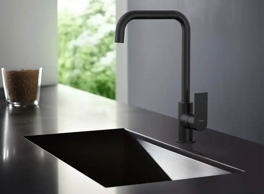 Смеситель для кухни Aquatek Лира AQ1480MB, Черный матовый фото 6