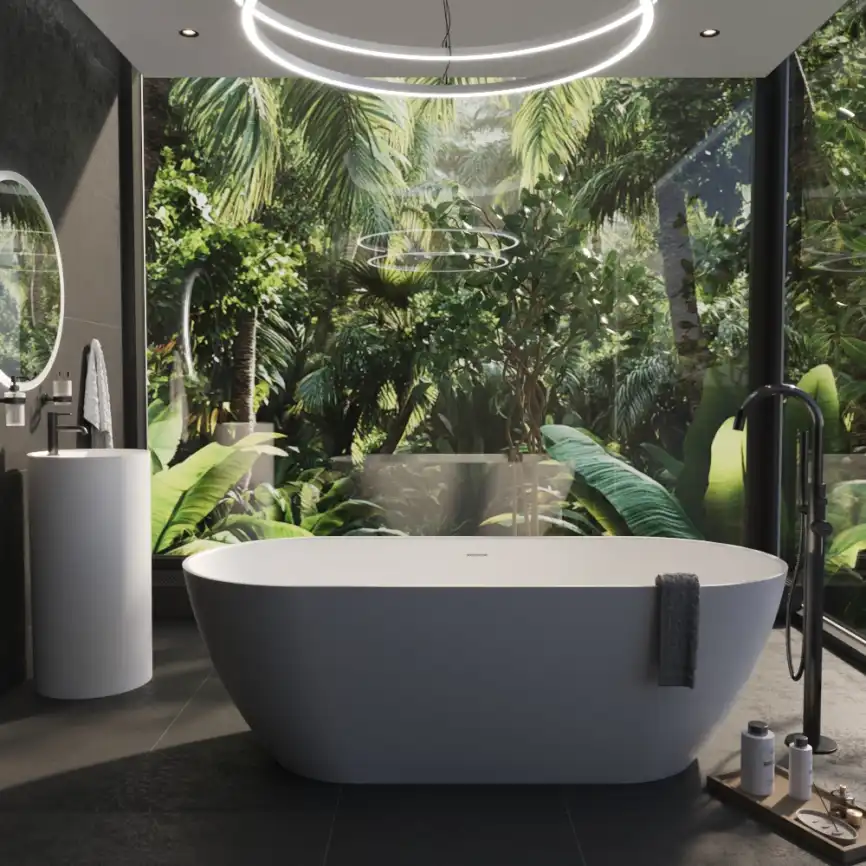 Ванна из искусственного камня WHITECROSS 165x80 Tawna, белая матовая 0218.165080.200 фото 5