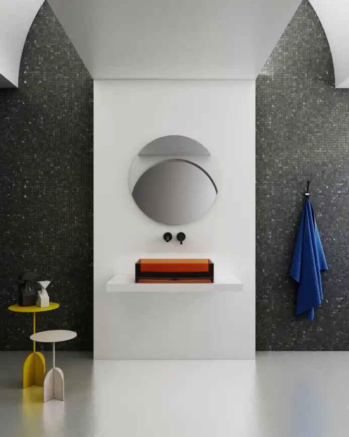 Раковина накладная ABBER KRISTALL 60х40х15 AT2803Opal, прямоугольная, коричневая фото 4