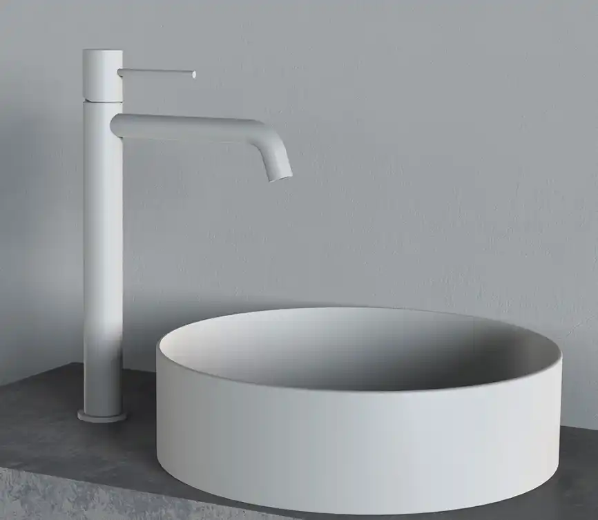 Смесители для раковины AVS Slimmer 811-101-MW высокий, белый матовый фото 9