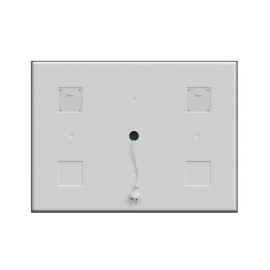 Зеркало с подсветкой AVS Корнер 80x60 см, часы и антипар фото 3