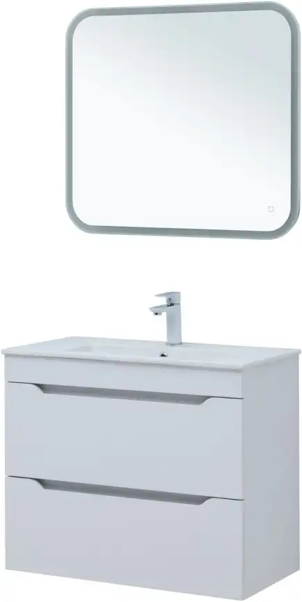 Тумба под раковину Aquanet Практика 80 белый матовый, 330459 фото 11