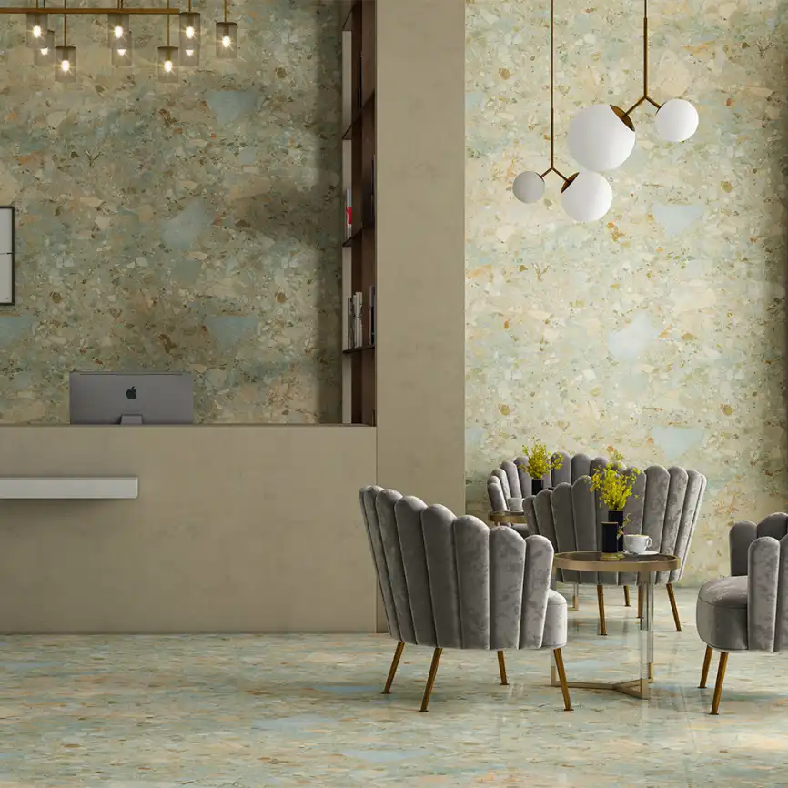 Керамогранит AVS Lilas 60x120 полированный, зеленый фото 5