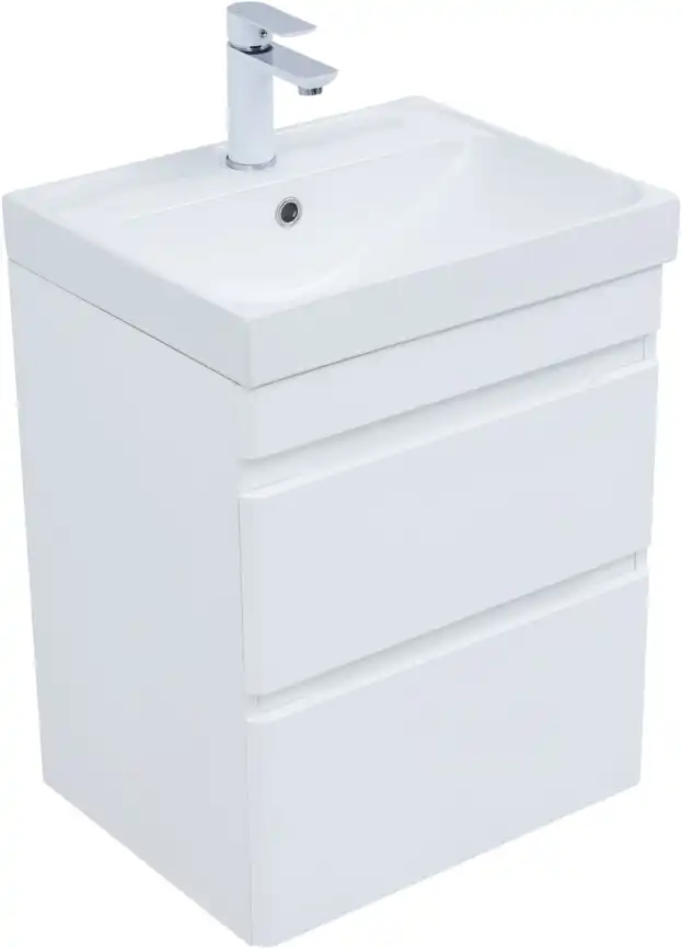 Тумба под раковину Aquanet Слим 50 белый сатин, 346046 фото 5
