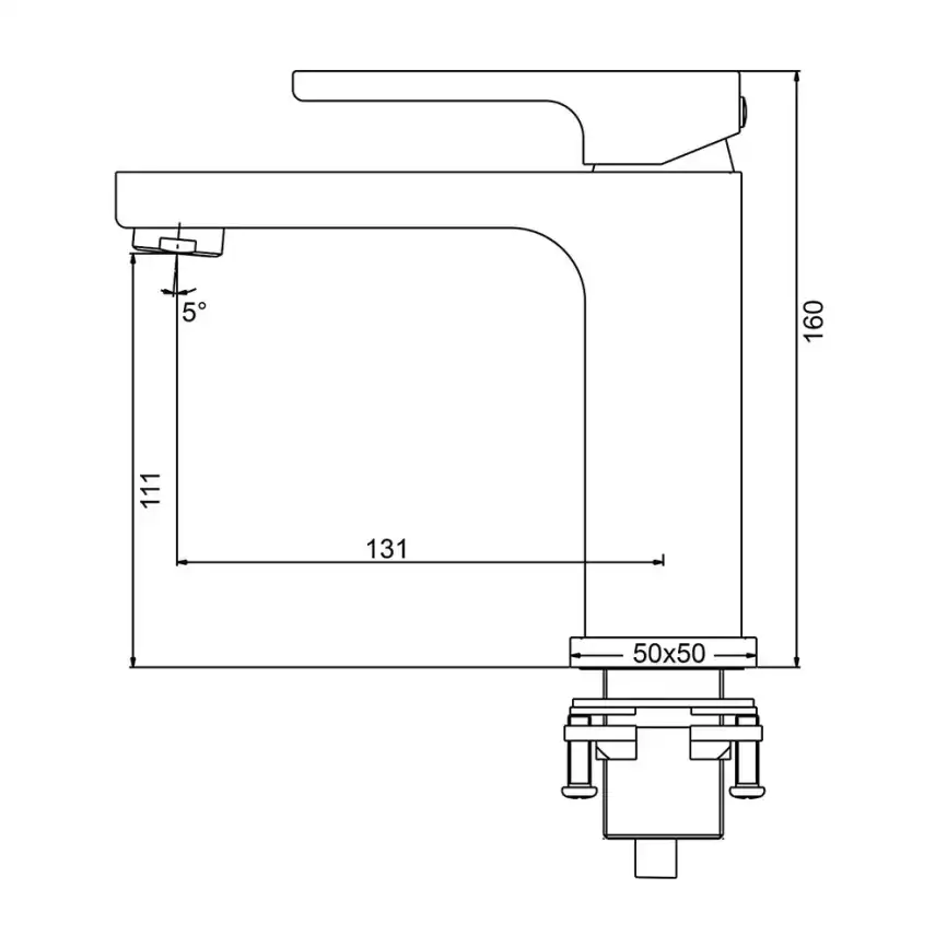 Смеситель для раковины Gappo G1017-3, Золото матовое фото 2