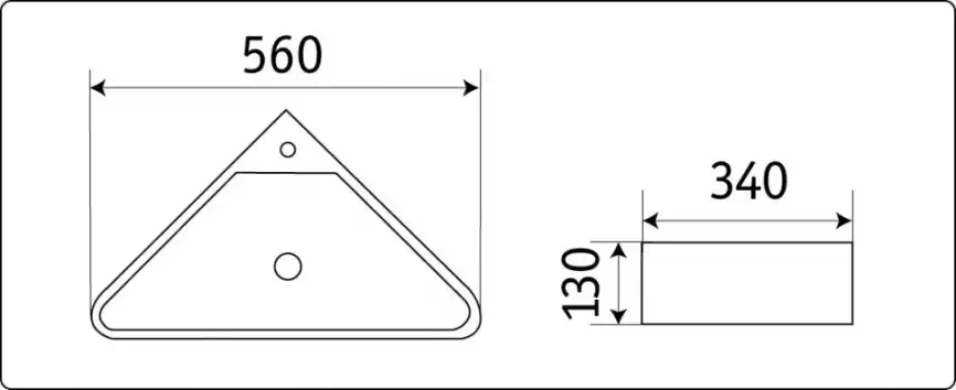 Умывальник CeramaLux 78377 560х340х130 Подвесная цвет Белый фото 2