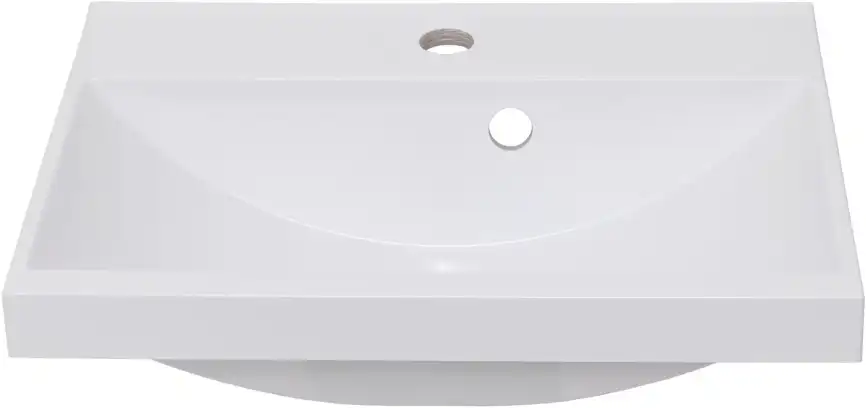 Раковина Aquanet Нота 50 284237 прямоугольная, Белая глянцевая фото 6