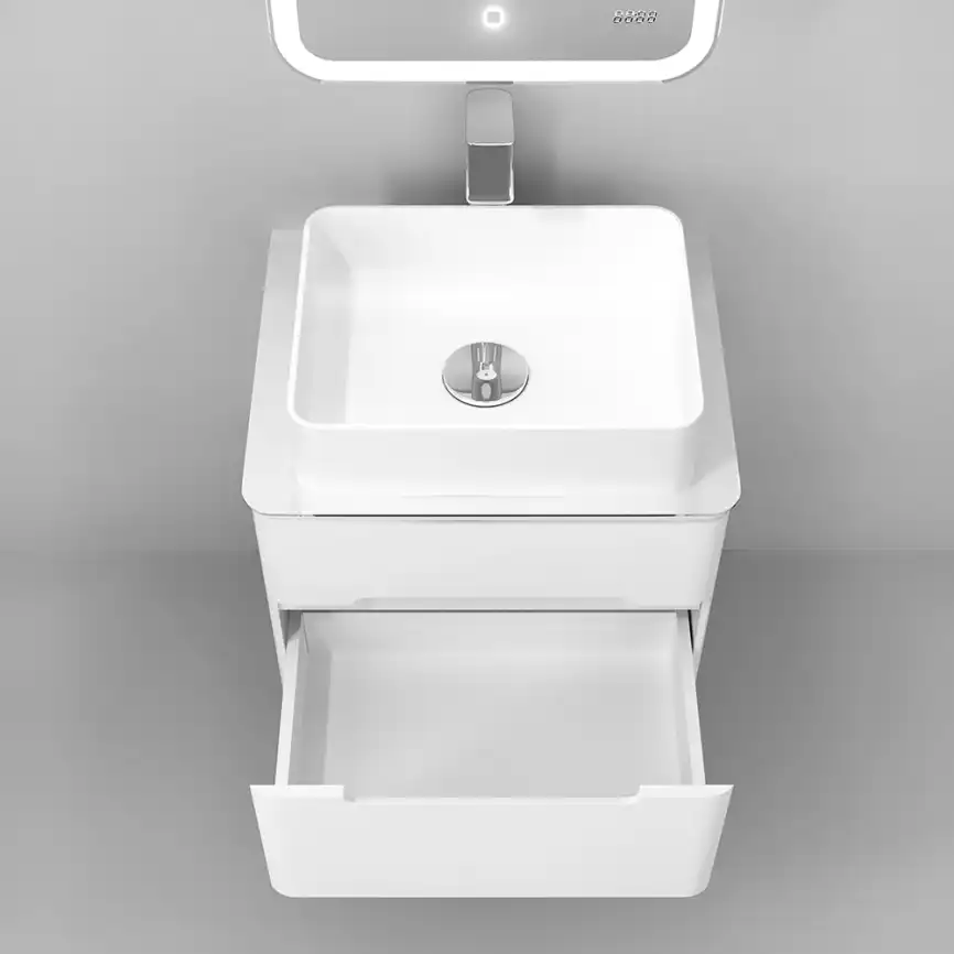 Тумба под раковину Jorno BOSKO 60 Bos.01.60/P/W Белая фото 3