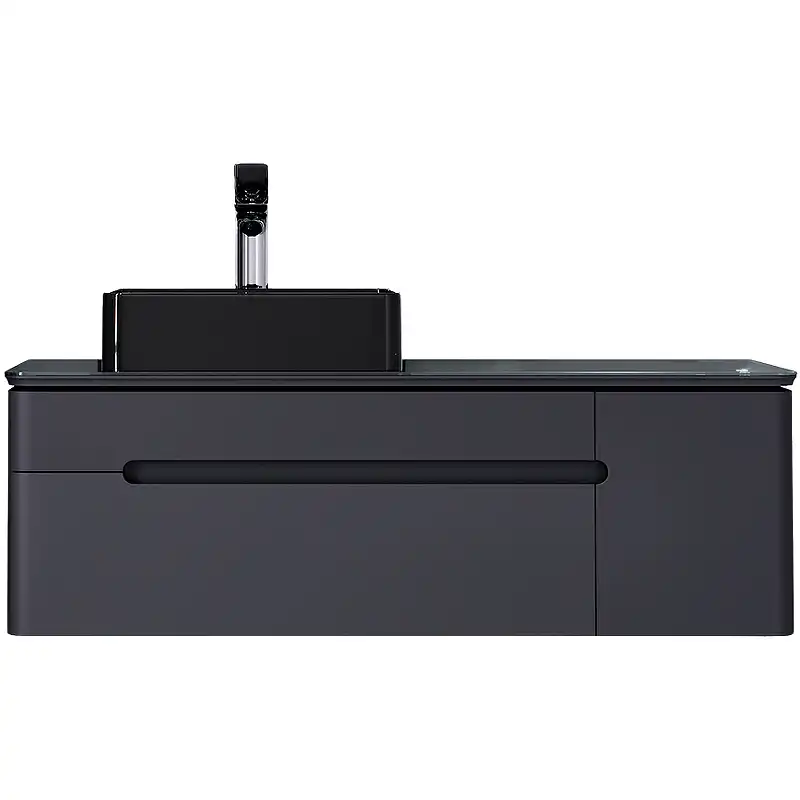 Тумба под раковину Jorno SHINE 120 Shi.01.120/P/A Серый антрацит фото 1