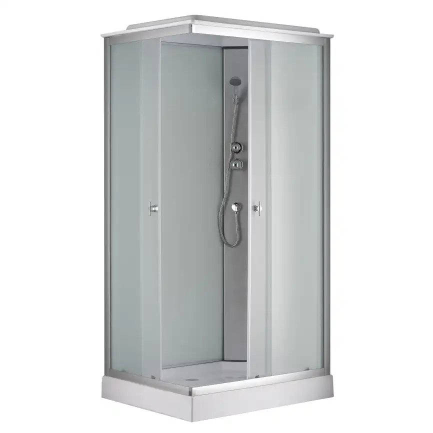 Душевая кабина Loranto 100х80 CS-5180-13R F, низкий поддон, цвет профиля сатин фото 1