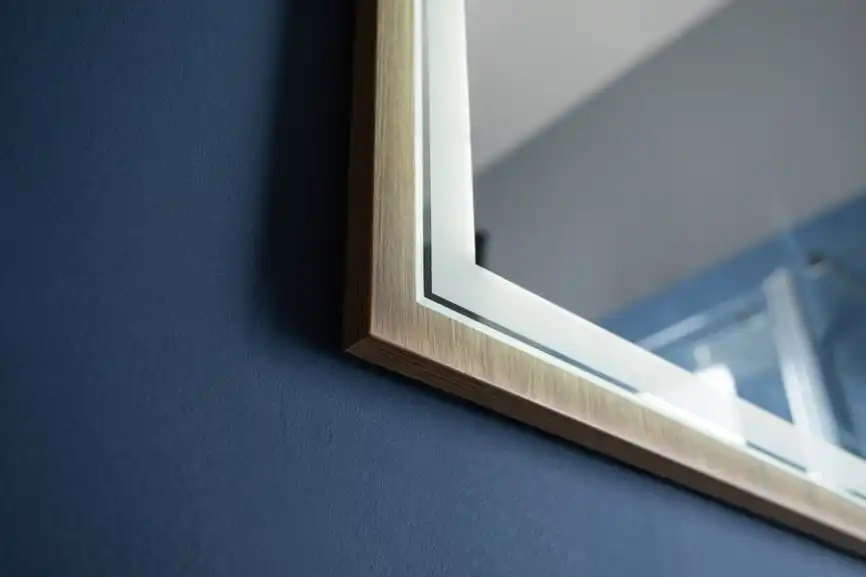 Зеркало Aquanet Nova Lite 90х80 249516 с подстветкой, сенсорный выключатель, Дерево темное фото 9