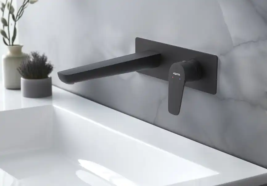 Смеситель для раковины Aquatek Бетта AQ1113MB встраиваемый, с внутренней частью, Черный матовый фото 3