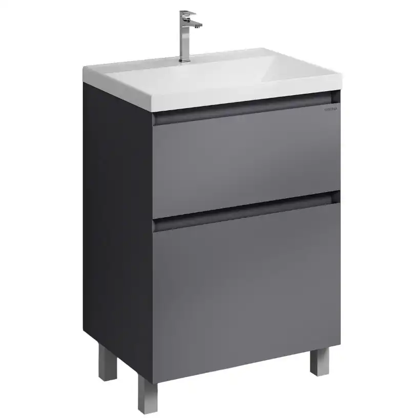 Тумба под раковину Grossman Меркадо 60 напольная, графит матовый (106071) фото 1